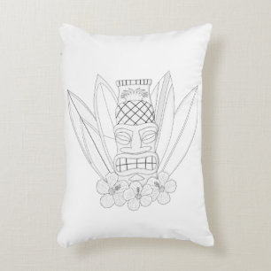 Tiki Adult Colouring Pillow