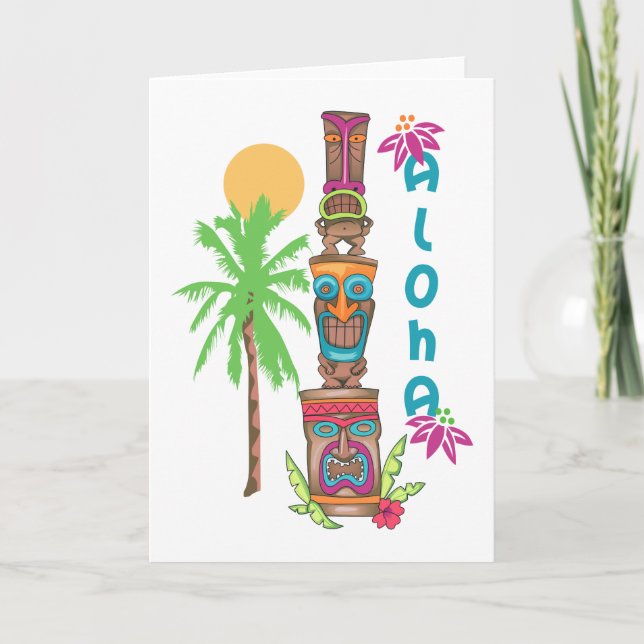 Tiki Aloha Card (Front)