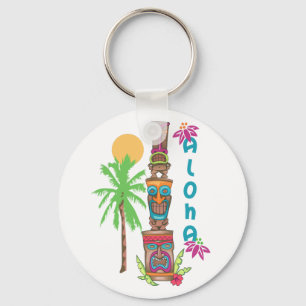 Tiki Aloha Key Ring