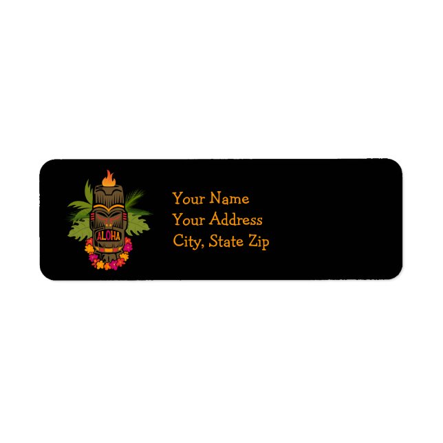 Tiki Aloha Label Return Address Label (Front)
