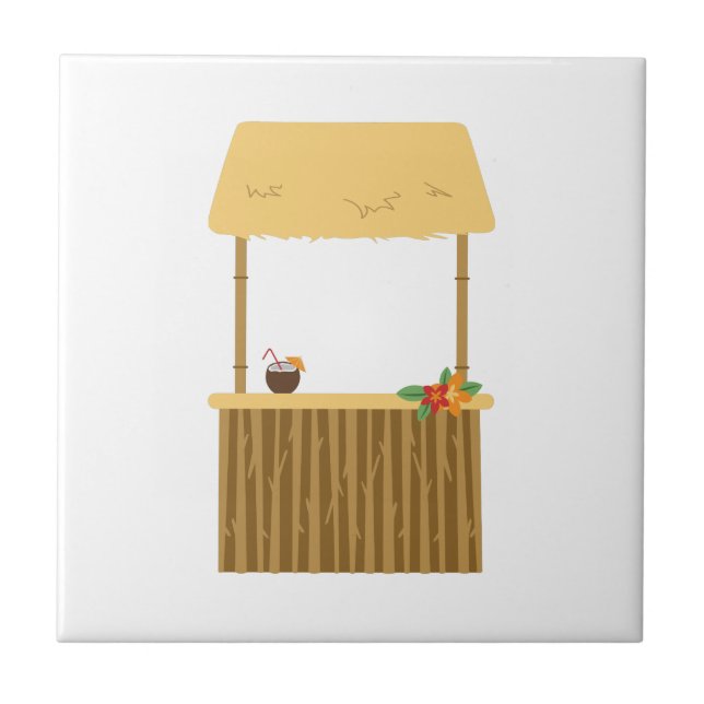 Tiki Bar Ceramic Tile (Front)