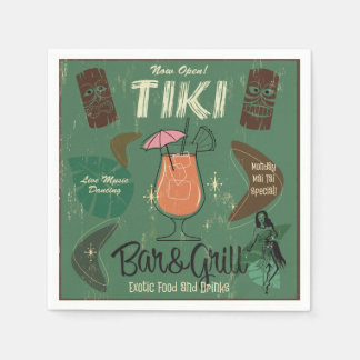 Tiki Bar&Grill Cocktail Napkins