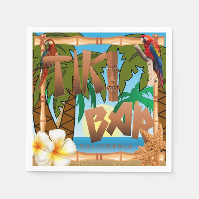 Tiki Bar Party Napkin (Front)