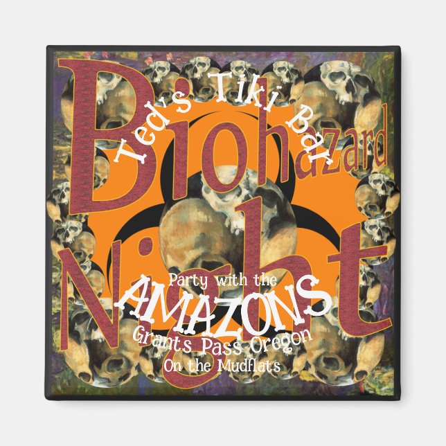 Tiki Bar Party with the Amazons on the Mudflats Magnet (Front)