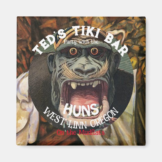 Tiki Bar Party with the HUNS on the Mudflats Magnet (Front)