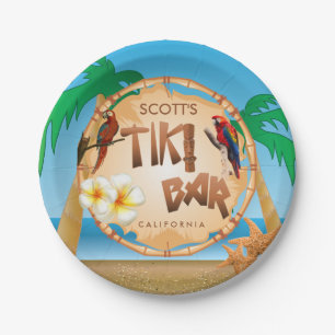 Tiki Bar - Personalised Paper Plate