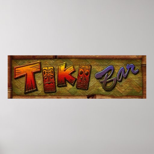 Tiki Bar sign design Print | Zazzle