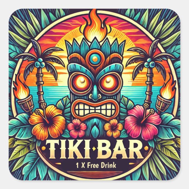 Tiki Bar Stickers (Front)