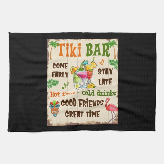 Tiki Bar Tea Towel (Horizontal)