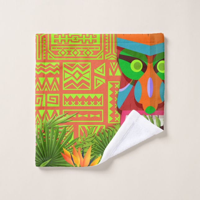 Tiki Bath Towel Set (Wash Cloth)