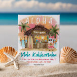 Tiki Beach Bar Tropical Santa Christmas Party Invitation<br><div class="desc">Tropical Christmas party invitation features Santa enjoying a vacation at a Tiki bar on the beach at sunset with palm trees, holiday string lights and Hawaiian "Aloha" and "Mele Kalikimaka" greetings. Tropical cocktails, a pineapple, hibiscus and palm leaves, a surfboard and a parrot in a pirate hat decorate the bar...</div>