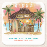 Tiki Beach Bar Tropical Sea Birthday