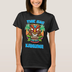 Tiki Big Kahuna Funny Hawaiian Fathers Day Vacatio T-Shirt