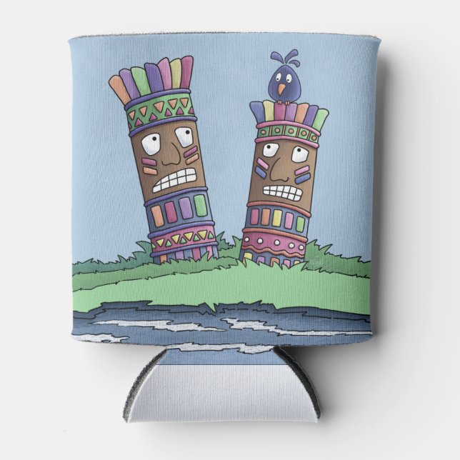 Tiki Bird Plum Can Cooler (Front)