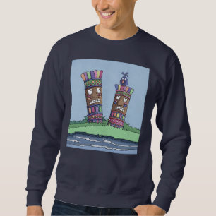 Tiki Bird Plum Sweatshirt
