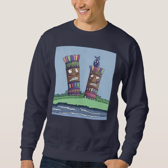 Tiki Bird Plum  Sweatshirt (Front)