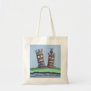 Tiki Bird Plum Tote Bag