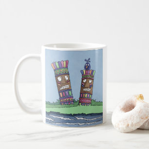 Tiki Bird Plum Two-Tone Coffee Mug