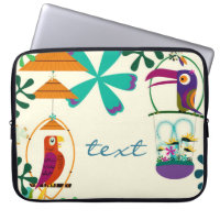 Tiki Birds Vintage Retro Art Personalised Custom