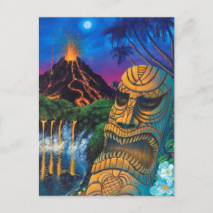 Tiki God Postcard