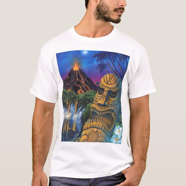Tiki God T-Shirt ("Destroyed" Version) (Front)