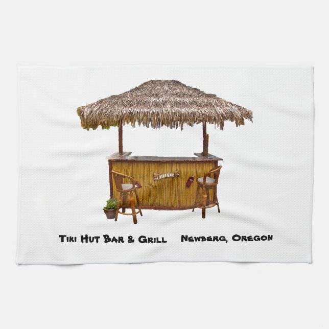 Tiki Hut Bar Towel (Horizontal)