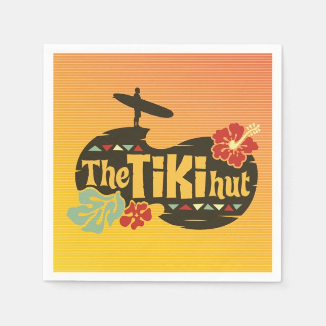 Tiki Hut Luau Party Napkin (Front)