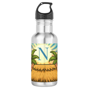 Tiki Hut Sunrise Personalised Monogram 532 Ml Water Bottle