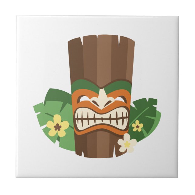 Tiki Kahuna Ceramic Tile (Front)