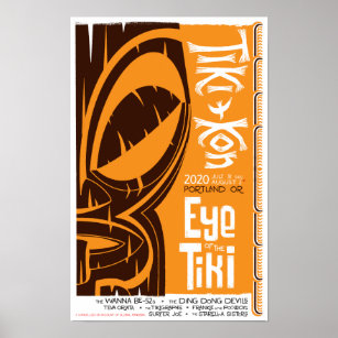 Tiki Kon: Eye of the Tiki Poster (Closed Eye)