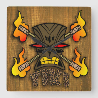 Tiki Kustom Square Wall Clock