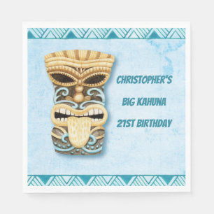 Tiki Luau Hawaiian Big Kahuna Party Napkin