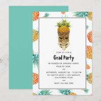 Tiki Luau Summer Pineapple Beach Graduation Party