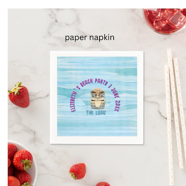 tiki luau tropical island beach  napkin (Creator Uploaded)