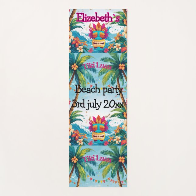 tiki luau tropical island beach Yoga Mat (Front)