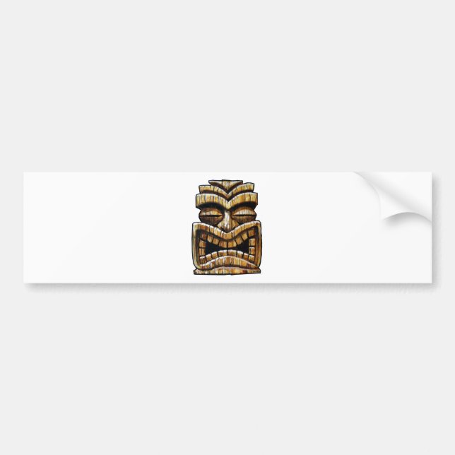 Tiki Man Bumper Sticker (Front)