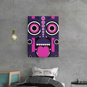 tiki mask canvas print
