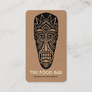 Tiki Mask - Cardboard Business Card