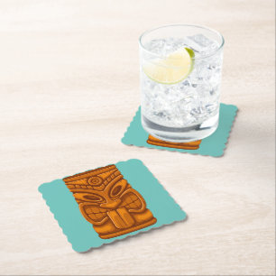 Tiki Mask Corn Hole Set  Paper Coaster