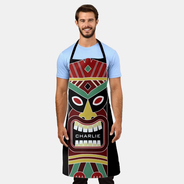Tiki Mask custom name Apron (Worn)