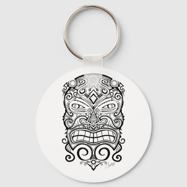 Tiki Mask Key Ring (Front)