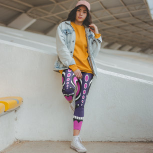 Tiki mask leggings