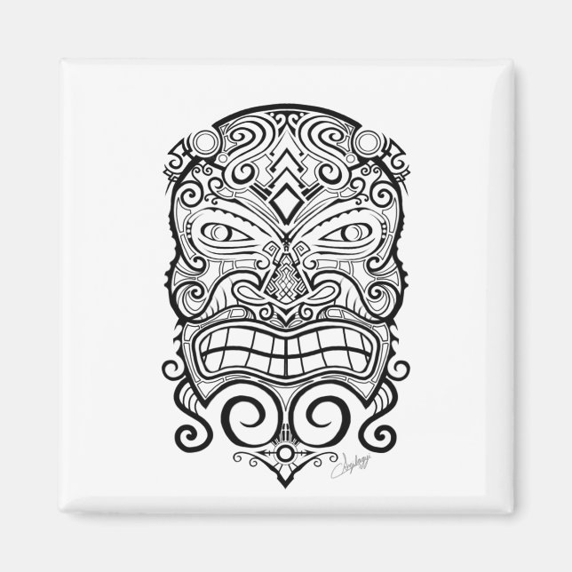 Tiki Mask Magnet (Front)