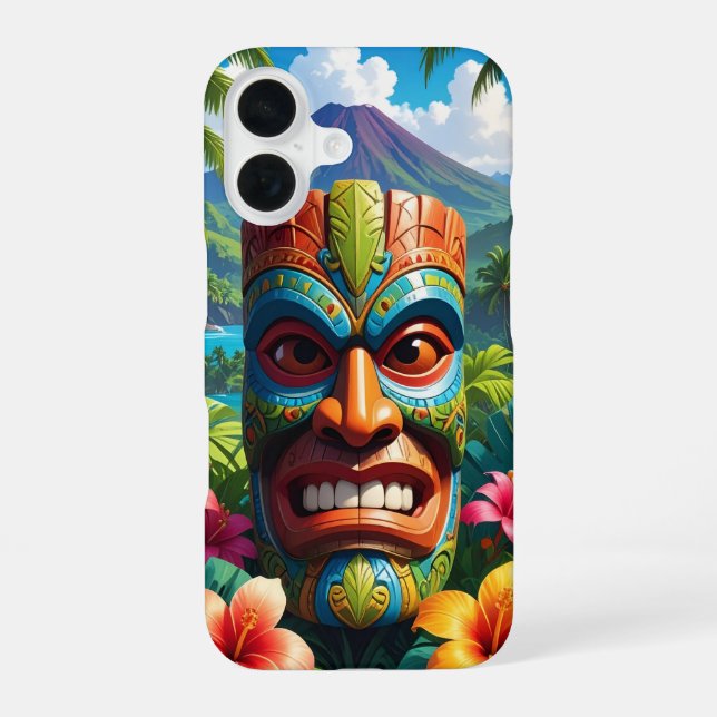 Tiki Mask Phone Case (Back)