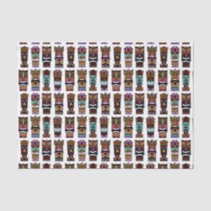 Tiki Masks Pattern Tissue Paper