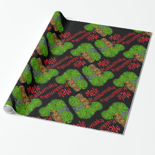 Tiki Mele Kalikimaka Christmas Wrapping Paper