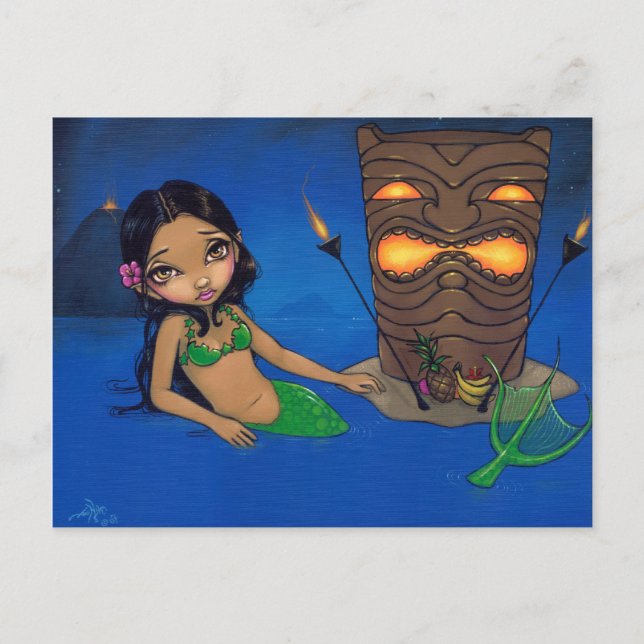 "Tiki Mermaid" Postcard (Front)