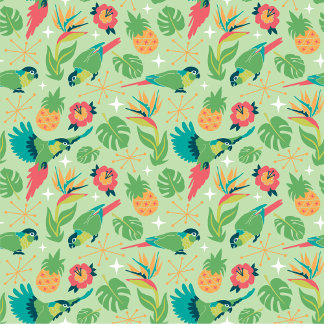 Tiki Parrot Wrapping Paper
