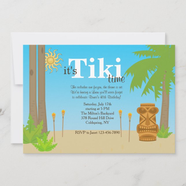 Tiki Party Invitation (Front)