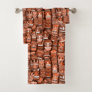 TIKI Pattern 3 Bath Towel Set